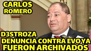 CARLOS ROMERO LUCHO ARCE SE DESESPERO POR LA MULTITUDINARIA MARCHA POR ESO QUIERE DETENER EVO [upl. by Howey]