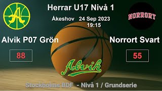 U17 Alvik Basket P07  Norrort Svart 8855 [upl. by Ekusoyr]