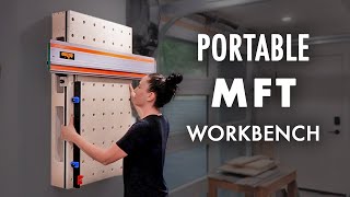 Portable MFT Workbench with a DIY Fence amp Rail Hinge [upl. by Airak8]