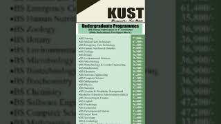 kust admission 2024  kust university kohat university of science and technology admission 2024 [upl. by Karalynn]