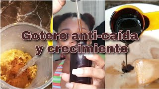 GOTERO ANTICAÍDA y CRECIMIENTO casero para todo tipo de cabello  Afro mery 🌸 [upl. by Hammerskjold]