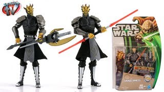 Hasbro Star Wars Clone Wars Savage Opress 2013 CW02 Wave 1 375quot Action Figure Review [upl. by Stockmon]