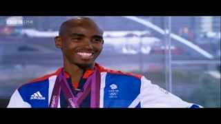 Mo Farah speaks to the BBC following his 5000m win 2012 London Olympics [upl. by Yelloh]