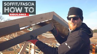 Building a Large Garage Part 3 How to Install Soffit and Fascia [upl. by Azeret]