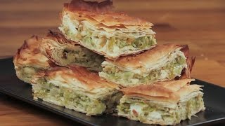 Πρασόπιτα με φέτα amp κεφαλογραβιέρα  FOOD VIDEOs [upl. by Fretwell]