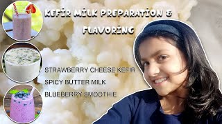 Milk Kefir Flavoring Ideas Strawberry Cheese Blueberry Smoothie Buttermilk Preparation Recipes [upl. by Westberg]