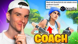 ALVI hat sich einen FORTNITE COACH bestellt und gibt sich als ANFÄNGER aus [upl. by Ativak]