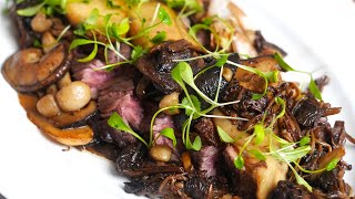 Crispy Bavette Steak with Butter Mushroom Sauce [upl. by Ike]