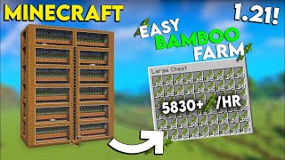 Minecraft Automatic Bamboo Farm 121  How To Build Automatic Bamboo Farm JavaBedrockPe [upl. by Milissent773]