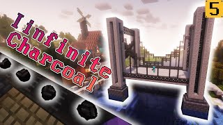 Minecraft STEAMPUNK  Automated Charcoal and Suspension Bridge Build [upl. by Andrea883]