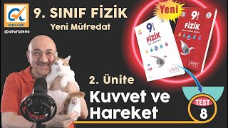 LİMİT YAYINLARI I 9SINIF FİZİK SORU BANKASI I 2Ünite Kuvvet ve Hareket  Test 8 [upl. by Noiroc]