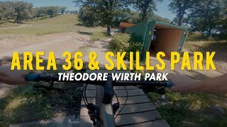 Theodore Wirth Park  Area 36 amp Skills Park  Mountain Biking [upl. by Laurens668]