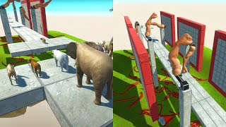 Which Animal Dares to Cross the Deadly Trap Bridge  ARBS  Animal Revolt Battle Simulator [upl. by Enohs]