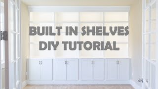 DIY Built In Shelves Tutorial  Base  Cabinets  Part I [upl. by Camfort]