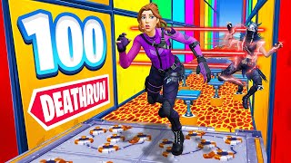 100 Level Deathrun For our New LOOT in Fortnite [upl. by Enelrac809]