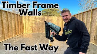 How to Build Timber Frame Walls Quick and Easy  Workshop Build PT3 [upl. by Caitlin]