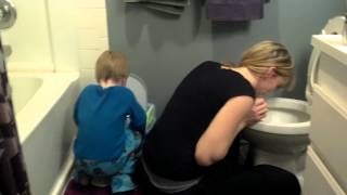 LITTLE BOY COPIES MOM VOMITING LOL [upl. by Chicky646]