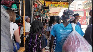 5 BLACK AMERICANS WALK THROUGH THE CRAZY STREETS OF NAIROBI KENYA [upl. by Nylhsoj]