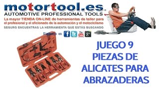 Juego 9 piezas de alicates para abrazaderas [upl. by Cobb417]