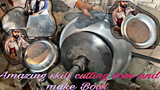 Masterful Iron Cutting Transforming Metal into a Beautiful Bowl youtubevideo youtubviral viral [upl. by Lizzie]