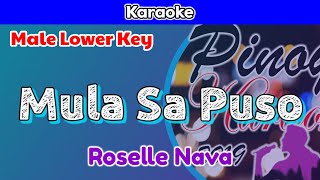 Mula sa Puso by Roselle Nava Karaoke  Male Lower Key [upl. by Asehr162]