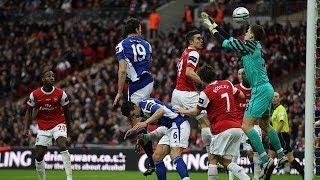 Nikola Zigics opening goal v Arsenal  Carling Cup Final 2011 [upl. by Aserehtairam]