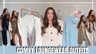 COMFY LOUNGEWEAR OUTFITS  Abercrombie Aerie Free People Honeylove Loungewear Lookbook [upl. by Main]