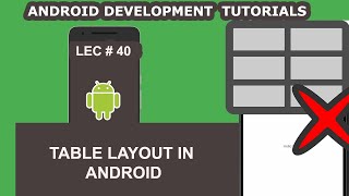 Table Layout in Android Studio Example  40  Android Development Tutorial for Beginners [upl. by Laughlin]