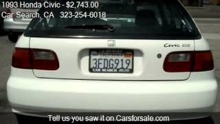 1993 Honda Civic DX hatchback  for sale in Los Angeles CA [upl. by Retxab]