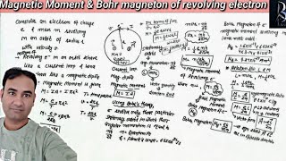 Magnetic moment of revolving electron  Bohr magneton of revolving electron Beta classes [upl. by Ahsikym]