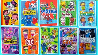 HAZ UN LIBRO PARA JUGAR  Poppy Playtime Rainbow Friends Spiderman Red y Doors [upl. by Heisser]