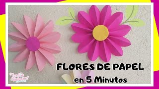 Como hacer FLORES DE PAPEL fáciles En Menos de 5 MINUTOS [upl. by Nywles370]