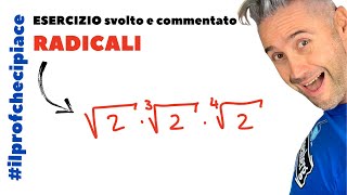 PRODOTTO TRA RADICALI radicali esercizi n° 1  esercizi matematica superiori [upl. by Enelime]