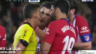 Diego Costas all red cards with Atletico Madrid [upl. by Atika]