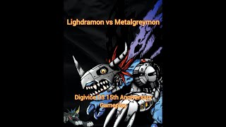 Digimon Digivice D3 15th Anniversary Area 1 Boss 3 Lighdramon vs Metalgreymon [upl. by Sucramraj]