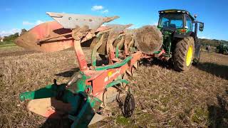 2018 John Deere 6155R 68 Litre 6Cyl Diesel Tractor 155168HP with Kverneland LD85 Plough Newbury [upl. by Lorenzo]