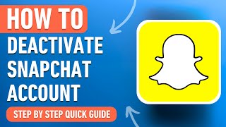 How to Deactivate Snapchat Account Easy Tutorial [upl. by Akiem]