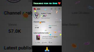 Thanks for 1K Subscriber ❤️ shorts viralshorts 1ksubscribers trendingshorts 🔥 [upl. by Selrahcnhoj651]