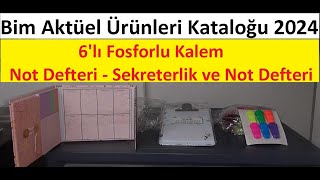 Bim Aktüel Ürünleri Kataloğu 2024  6lı Fosforlu Kalem ve Not Defteri  Kırtasiye ürünleri keşfet [upl. by Sito]