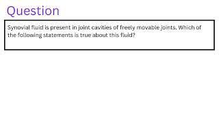 Synovial fluid is present in joint cavities of freely movable joints [upl. by Mead384]