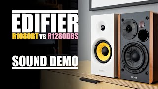 Edifier R1280DBs vs Edifier R1080BT  Sound Comparison [upl. by Hpseoj]