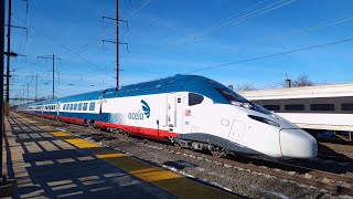 Amtrak Acela II Train No 844 heading up to Boston  Edison Station ⁴ᴷ⁶⁰ [upl. by Crandell]