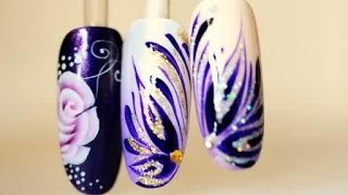 2 nail art tutorials 2 christmas styles [upl. by Ailekat658]