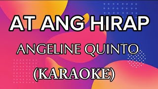 AT ANG HIRAP BYANGELINE QUINTO KARAOKE MDV KARAOKE [upl. by Maressa]