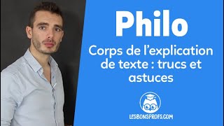 Le corps de l’explication de texte  trucs et astuces  Philosophie  Terminale  Les Bons Profs [upl. by Thisbe]