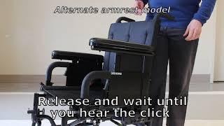 How to adjust wheelchair armrests [upl. by Firooc]