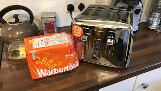 Breville 4 Slice Toaster The Perfect Fit For Warburtons Demo amp Nom Nom Nom [upl. by Albric]