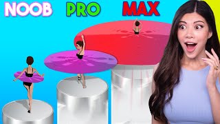 Noob vs MAX LEVEL in Ballerina 3D [upl. by Venola]