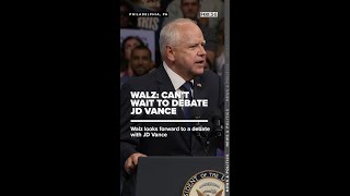 WALZ CANT WAIT TO DEBATE JD VANCE [upl. by Ielarol747]