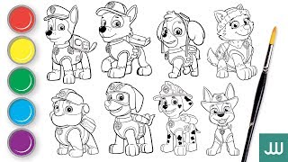 Descargar y Colorear a la Patrulla Canina  Paw Patrol [upl. by Dugald]